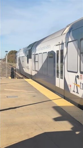 DCTA A-train slowly creeping into Hebron station Lewisville,TX