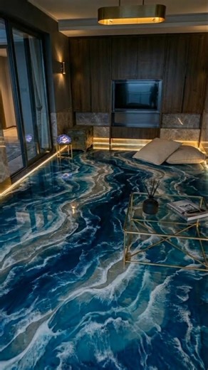 This resin floor hack is genius #diy #epoxy #homeimprovement