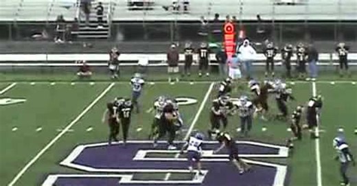 The Biggest Pee Wee Football Player In The World Destroys Little Guy | Balls.ie