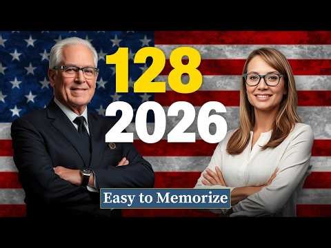 128 Civics Questions 2026 – Full Answers for U.S. Citizenship Interview Success! Very Easy Version!
