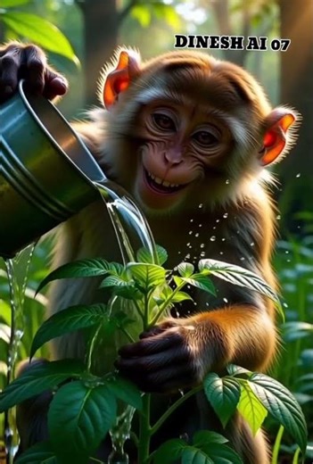 The Story of the Rabbit and the Monkey #ai #viral #Monkey