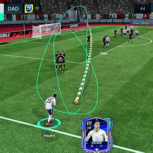 Hazard tried a crazy free kick... goal? 😳 #easports #fifamobile #fifa #FIFA23 #EAFC24 #ultra