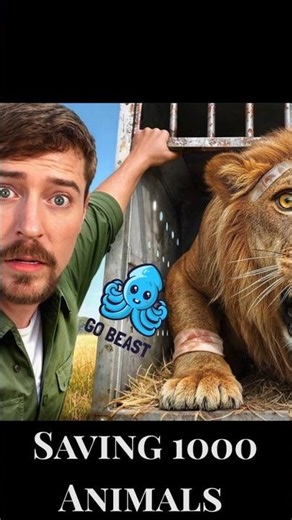 SAVING 1000 ANIMALS - Go Beast #shorts #viralshorts #mrbeast
