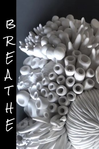 Textured Coral Reef Wall Sculpture: 3D White Clay Seascape Art - Etsy