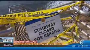 Sunset Cliffs Collapse: Taking pictures as cliff disappears before his eyes. | CBS 8 San Diego