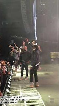 Kanye West Travis Scott 2 Chainz Big Sean Desiigner Pasha T perform at Hot 97 Summer Jam 16