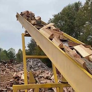 Firewood processor in action