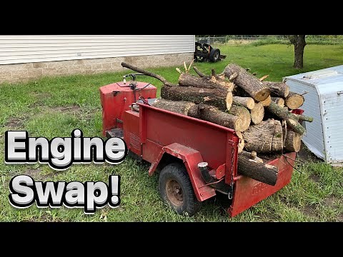 CUSHMAN TRUCKSTER ENGINE SWAP!!