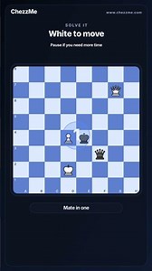 Mate in 1! Find the Winning Queen Move ♟️ #ChessPuzzle #MateInOne #Checkmate