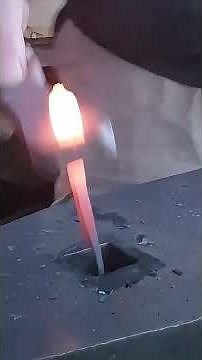 Blacksmithing a Nail From Scratch 🔥