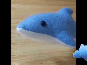 【布フェルト】型紙からイルカをつくってみた