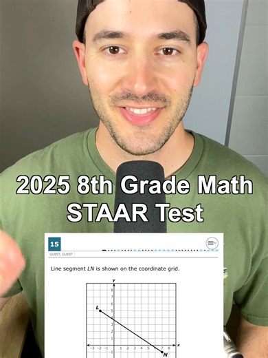2025 8th Grade Math STAAR Test - Problem 15 #alldayeverydaymath #8thgrade #staar