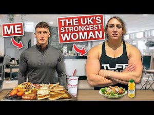 I swapped diets with the UK’S STRONGEST WOMAN! *7,000 CALORIES*