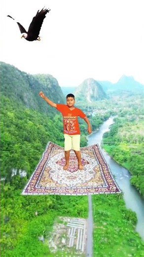 The bed is flying, Aladdin's bed is flying.