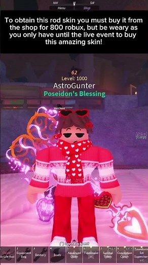 Showcasing the new Heartless No-Life Rod Skin in Fisch!