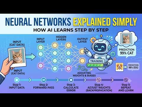Neural Networks Explained Simply | How AI Learns Step by Step