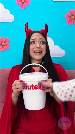 Sweet and Sinful 😈😭 Devilish Eye Makeup with Nutella #tricks