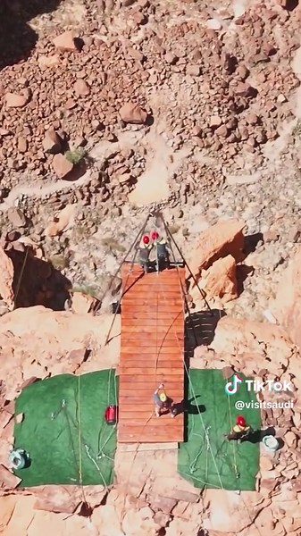Rise above the ordinary on #AlUla Stairway! 🌟✨ Climb to breathtaking views, where ancient landscapes meet endless skies. 🌄 #VisitSaudi #This_Land_Is_Calling