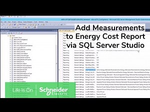 Adding Measurements to Energy Cost Report via Direct Edit in SQL Studio | Schneider Electric Support