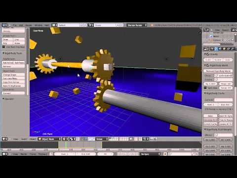 Blender 2.66 Tutorial - Rigid Body Dynamics and Gears - Introduction