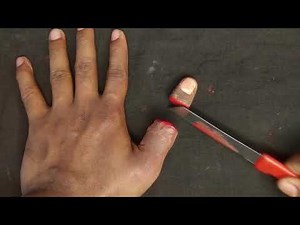 How to make fake cut ? TUTORIAL | easy | 3d hand art | prank