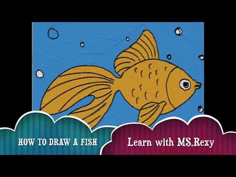 How to draw a GOLD FISH for Kids
