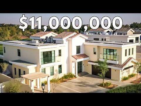 Touring A $11,000,000 LAKESIDE golf course VILLA - Dubai, Jumeirah Golf estates