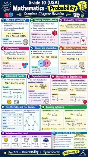 📘 Grade 10 USA Mathematics – Probability #usa #maths #probability