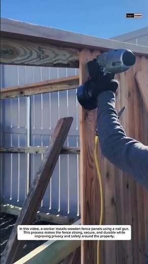Building a Wooden Fence with a Nail Gun | Satisfying Carpentry Work
