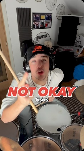boooooom💥 . #notokay #5sos @5sos @ashtonirwin #ashtonirwin #5secondsofsummer #everyonesastar #drums #drummer #cover #music #viral #musician @thedailysauce @yourfavoriteboybandhq | Ollie Thacker