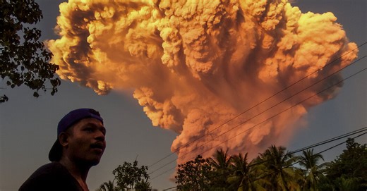 Indonesian Volcano Erupts, Spewing Ash Miles High