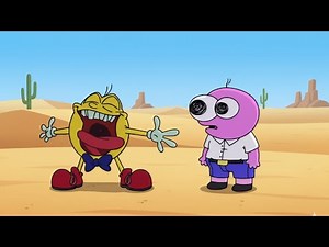 Pac Man Screams “WAZZAP” at Smiling Friends