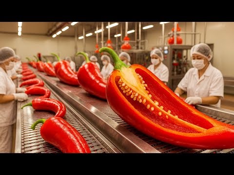 Inside a Modern Chili Factory: How Fresh Peppers Turn Into Hot Chili Sauce (Full Process)