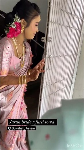 Assamese Jurun Bride😍 #shorts #reels #wedding #makeup #2025 #bridalmakeup #bride #makeup #newvideo