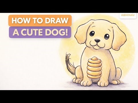 How To Draw a Cute Dog 🐶 | Easy Step-by-Step Drawing Tutorial
