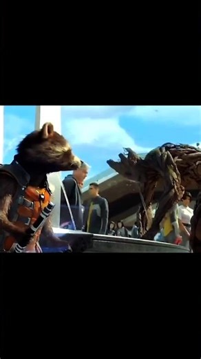 Groot and rocket __fighting clip #groot ,🫠
