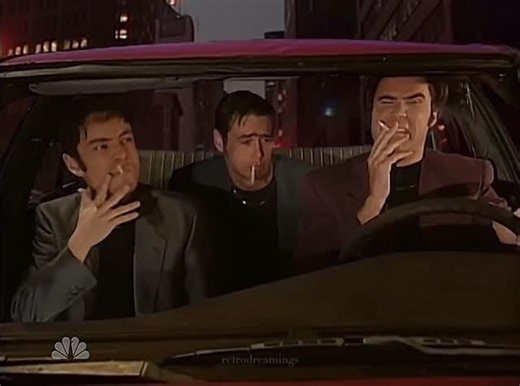 ☁️ on Instagram: "Jim Carrey joins the Roxbury Guys in their most iconic sketch for Season 21 of SNL (1996) 🎶✨ Carrey improvised two of the sketch’s most memorable moments: blowing dust off the CD and the hilarious “souvenir” dentures bit. In his 2019 autobiography Baby Don’t Hurt Me, @chriskattanofficial recalls that it was writer Fred Wolf who suggested reviving the “Roxbury Guys” sketch, originally created by Kattan and Will Ferrell during their time at The Groundlings and first perfo