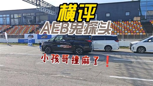 易车AEB测试，小孩哥被撞稀碎