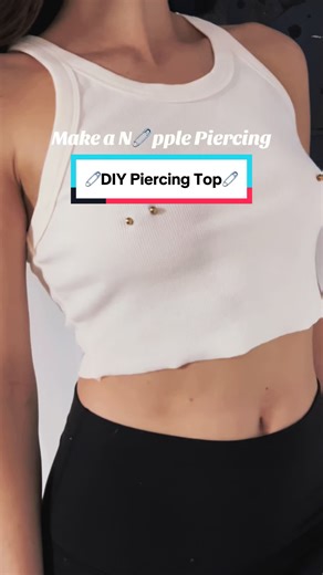 DIY Pierced N🧷pple Tank Top Tutorial