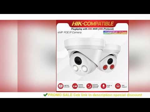 4MP ColorVu POE IP Camera IR Night Colorful 2K Build in MiC IP67 H.265 Human Vehice Security Detect