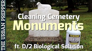 Clean cemetery gravestones effectively using D2 biological solution