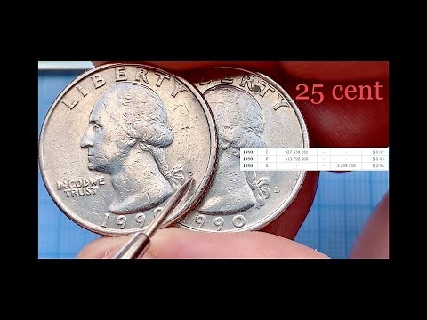 25 cent USA 1990 President Quarters Dollar twenty five cents