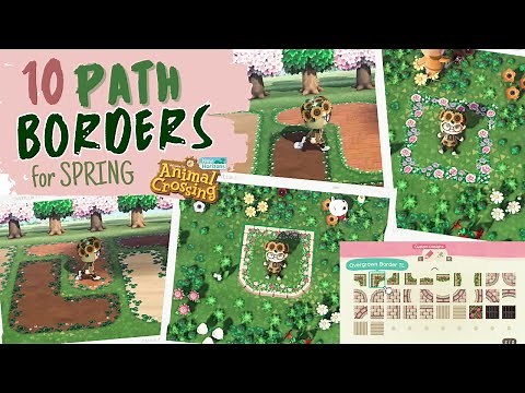 10 PATH BORDERS for SPRING | natural, overgrown, flowers | Animal Crossing: New Horizons