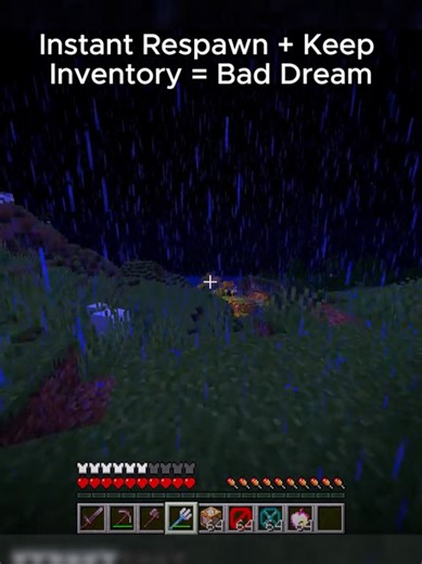 Instant Respawn Keep Inventory = Bad Dream #fy #fyp #minecraft #meme 🔥 Minecraft Gameplay ⚡ Instant Respawn 🎒 Keep Inventory aktiviert