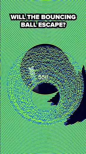 Can it escape? 🤔 #satisfyingvideo #physics #bouncingball