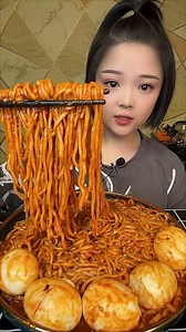 1.6M views · 43K reactions | Spicy Noodle Challenge – Can I Survive the Heat?  | Eating Mukbang The spiciest noodles ever! Let’s see if I can finish this insane spicy noodle eating challenge. #mukbang #asmr #eating #food | Lindsey | Facebook
