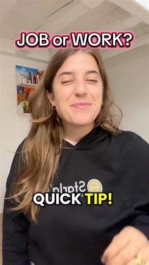 Job 👔 vs Work 💼 | Common English Mistake