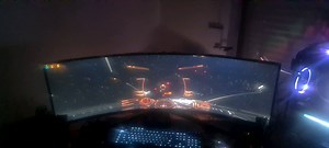 Reactive backlighting on 49 inch monitor