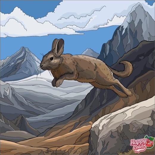 JUMP RABBIT! 🐇 #coloring #rabbit #animal #coloringvideos #colors #trending #viral #shorts #fyp