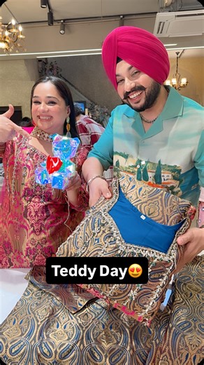 Label Amrita | Blue & Hot Pink Brocade Silk V-cut Bell Bottom Sharara Set with Stone Work on Neck & with Stylish Necklace Duppata IN0270 Follow... | Instagram